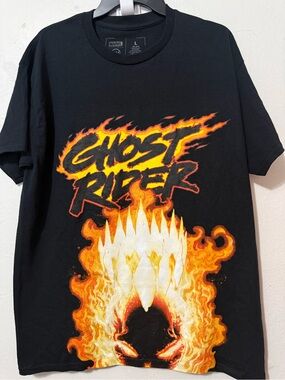CVLA Men's T-Shirt Size L Ghost Rider Johnny Blaze Marvel